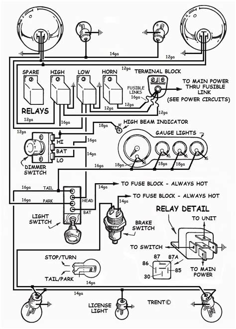 hot rod headlight wiring diagram 