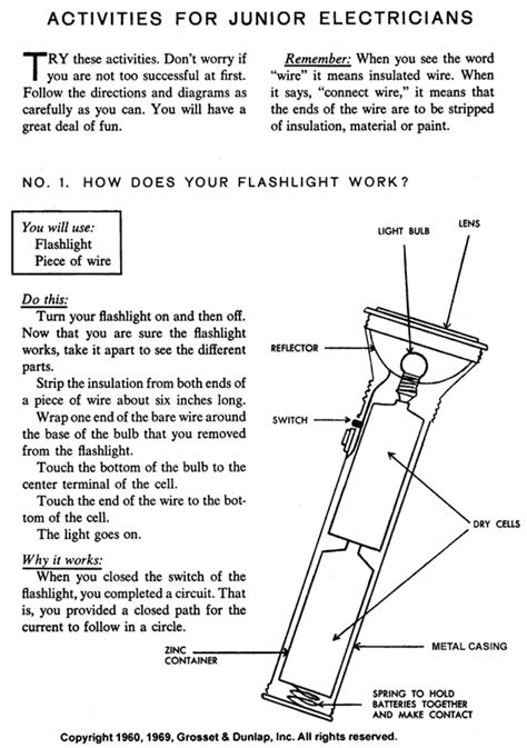 how a flashlight works diagram 