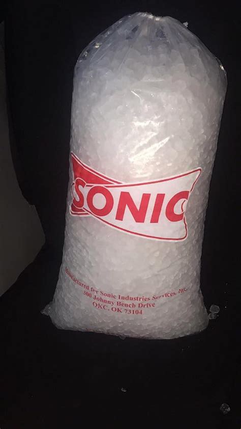 how much is a bag of ice from sonic