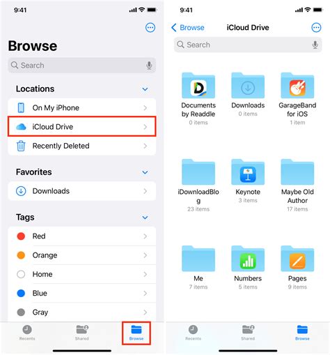 how to access app files, Files app