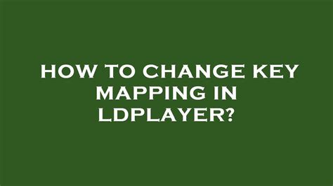 how to change key mapping ldplayer, Best keymapping for free fire on pc