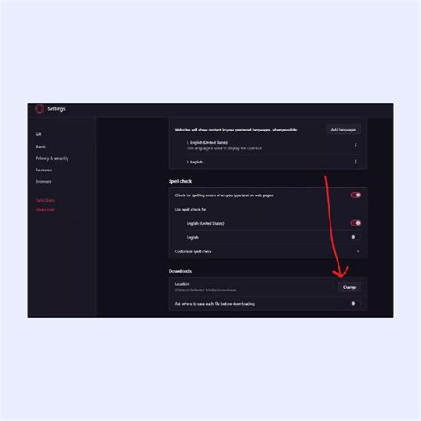 how to change location in opera browser, How to manage download location settings on opera?