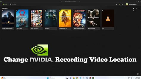 how to change nvidia recording location, How to change nvidia recording location