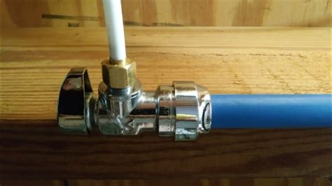 how to connect ice maker water line to pex