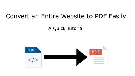 how to convert website to pdf, How to convert a complete website to pdf easily