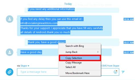 how to copy a skype conversation, [updated 2020] fast and easy way to print, save, or record a skype. Skype conversation copy save message selection messages fast way easy print choose socmedsean record updated dropdown selected menu any right