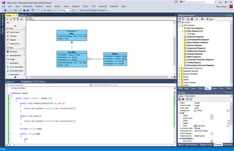 how to create component diagram in visual studio 2013 
