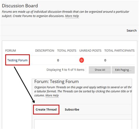 how to create thread on blackboard, Where is create thread on blackboard