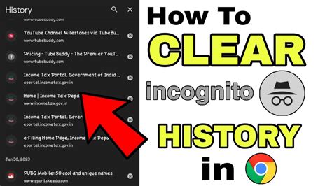 how to delete incognito mode, Cómo ver y borrar el historial de incógnito