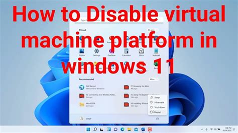 how to disable virtual machine in windows 11, How to disable virtual machine platform in windows 11