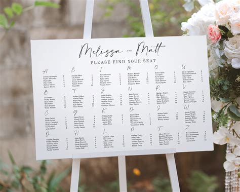 How To Do A Wedding Seating Chart