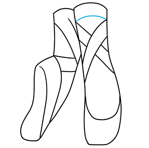how to draw a ballet shoe