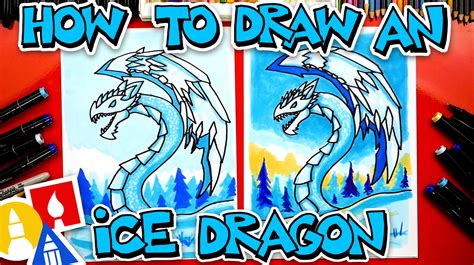 how to draw a ice dragon