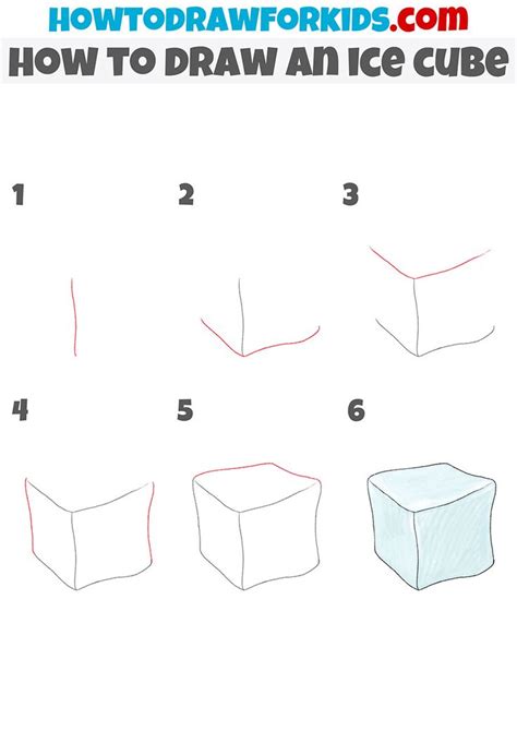 how to draw an ice cube