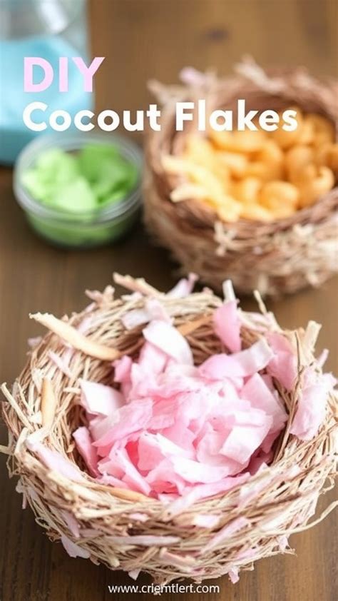 how to dye coconut flakes, Easy to make, cute & edible easter baskets • easter crafts & recipes. Flakes easter edible baskets towards spatula bowl