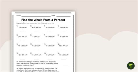 how to find a whole image, Find a whole with fractions (teacher made)