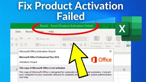 how to fix activation failed in excel, Fix product activation failed