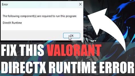 how to fix directx runtime error, 