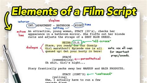 how to format a video script, Free movie script template