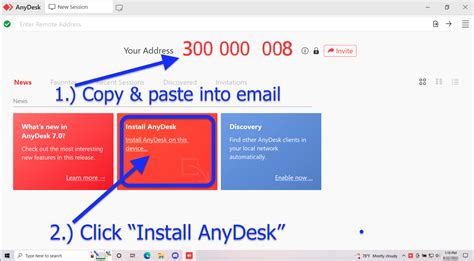 how to get address in anydesk, How to share your screen with the pastperfect support team. How to access the address book in anydesk