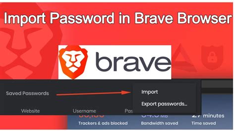 how to import passwords into brave, Passwords import chrome brave bookmarks. How to import passwords & bookmarks from chrome to brave