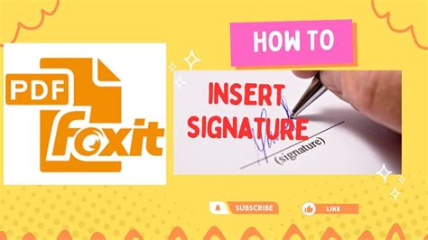 how to insert signature in foxit pdf, 