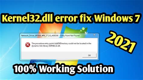 how to install kernel32.dll in windows 7, How to fix kernel32 dll error 2021|kernel32.dll error fix windows 7