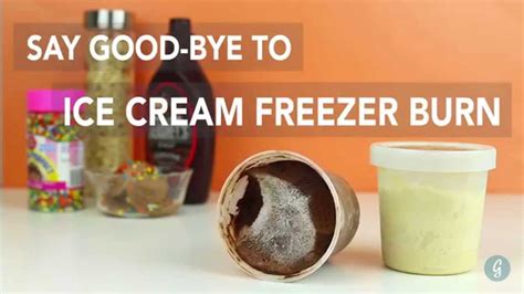 how to keep ice cream from getting freezer burn