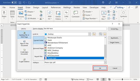 how to link a document in pdf, Document clickable icon within howto toolbar activating typing start. How to create a clickable link to a different document within a pdf