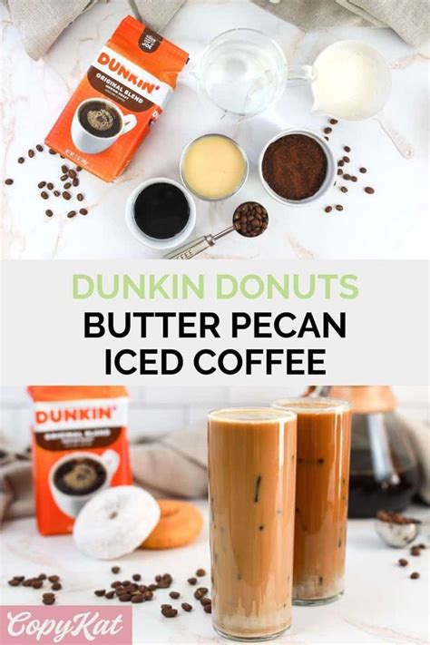 how to make dunkin butter pecan iced coffee