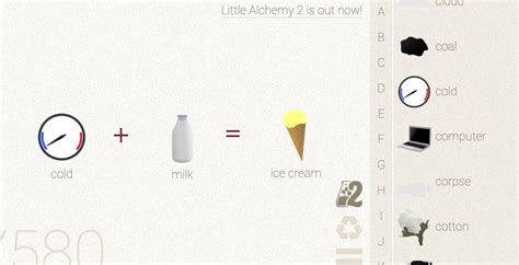 how to make ice cream in little alchemy