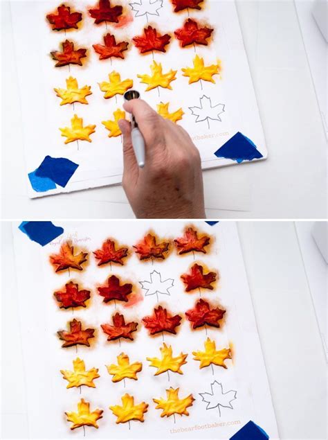 how to make leaves with icing