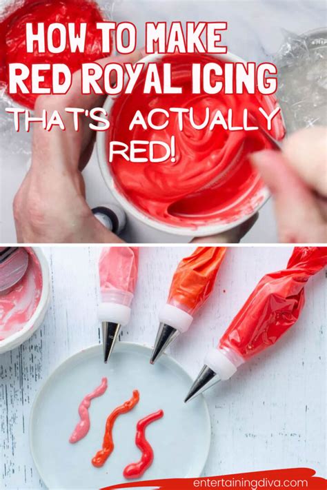 how to make red royal icing