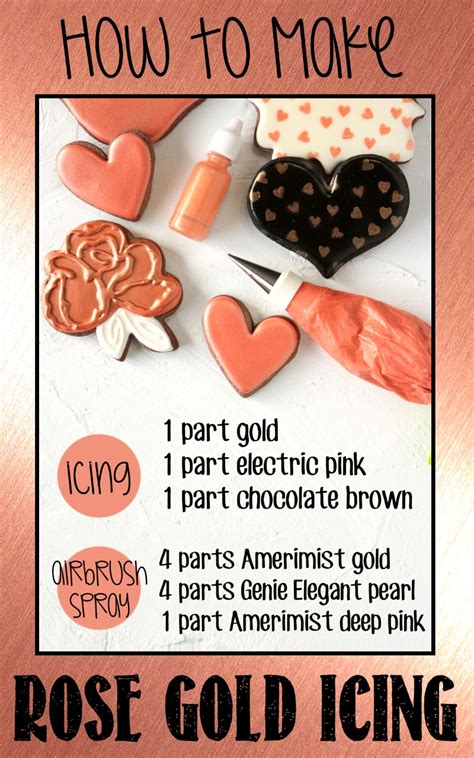 how to make rose gold colored icing