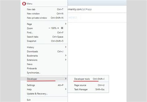 how to open console in opera, How to open the developer console in your browser