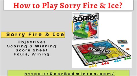 how to play sorry with fire and ice