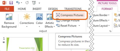 how to reduce the picture size in ppt, How to reduce the size of a powerpoint file. Powerpoint reduce size file compress appear dialog options sets box two will shapechef