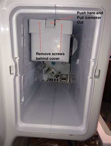 how to remove an ice maker from a ge refrigerator