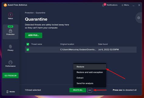 how to remove file from avast, How to remove avast