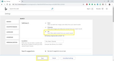 how to remove safesearch edge, How do i turn safesearch on