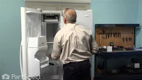 how to replace ice maker in whirlpool side-by-side refrigerator