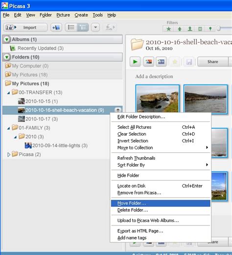 how to rescan a folder in picasa, How to move picasa from one computer to another