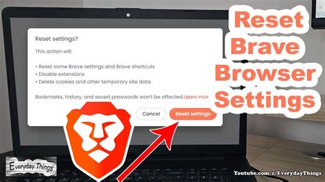 how to reset brave browser, Fix brave browser problems by resetting it on windows 11/10