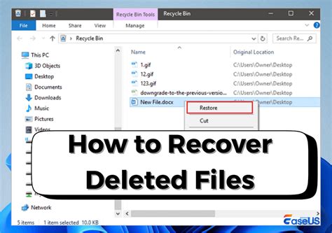 how to restore files deleted, Restore all your deleted files using 