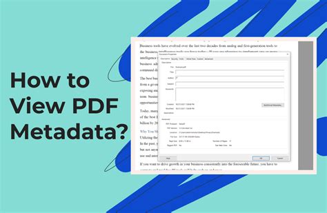 how to see pdf metadata, What is pdf metadata? how to view and edit it?