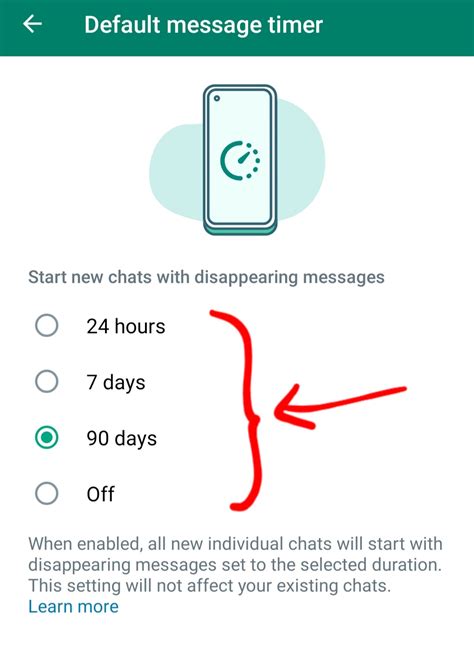 how to set timer in whatsapp message, How to set default timer for disappearing messages in whatsapp?