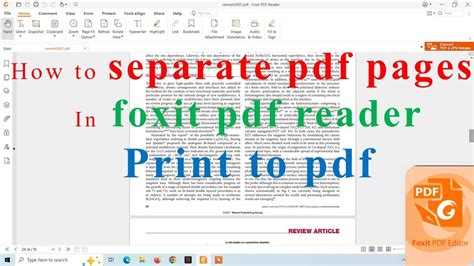 how to split pages in foxit, Split pdf using foxit