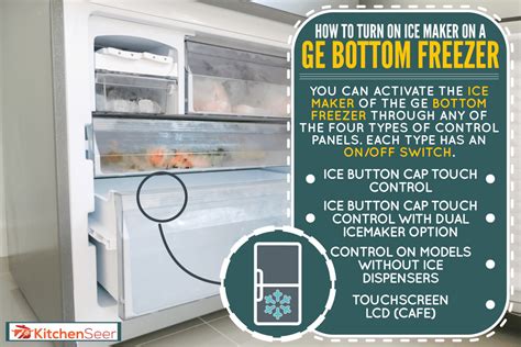 how to turn on ice maker ge bottom freezer