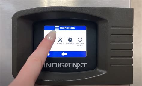how to turn on indigo nxt ice machine