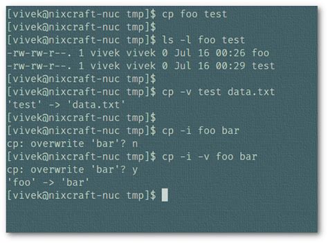 how to use the copy command in linux, Cp command in linux